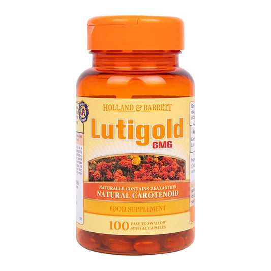 Holland & Barrett Lutigold Luteína 6mg - 100 Cápsulas Blandas