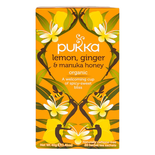 Pukka Té Orgánico de Limón, Jengibre y Miel de Manuka - 20 Bolsitas