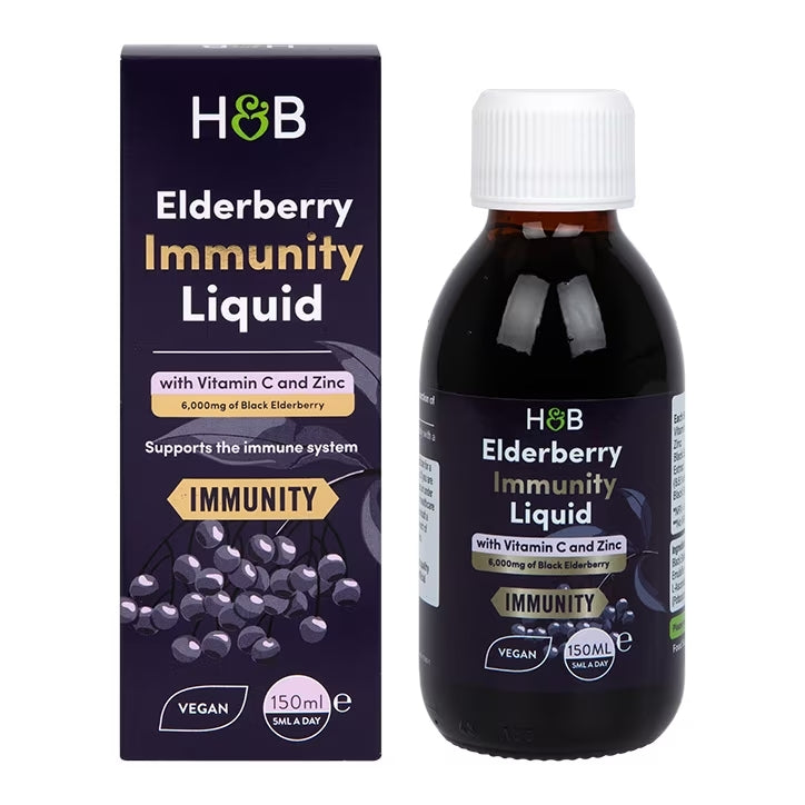 Holland & Barrett Saúco Negro Liquido con Vitamina C y Zinc -150 ml