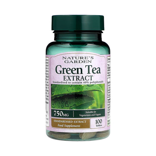 Nature's Garden Extracto de Té Verde 750mg - 100 Comprimidos