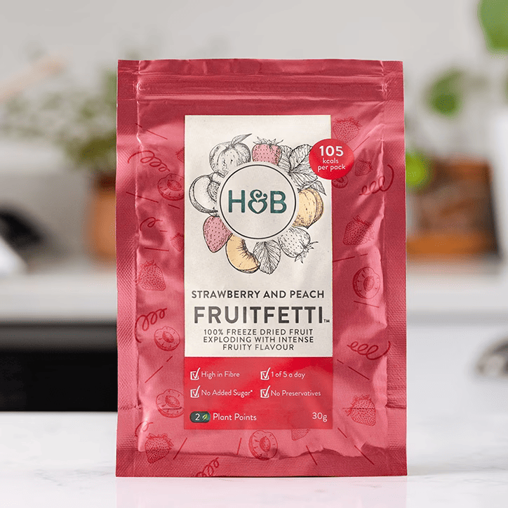 Holland & Barrett Fruitfetti Fresa y Melocotón - 30g