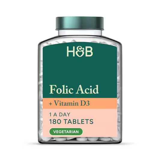 Holland & Barrett Ácido Fólico y Vitamina D3 - 180 comprimidos
