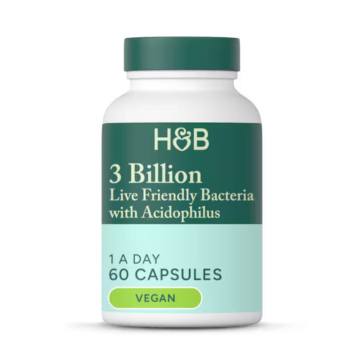 Holland & Barrett 3 Mil Millones Bacterias Vivas Amigables con Acidophilus - 60 Cápsulas