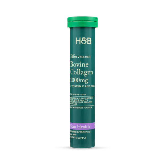Holland & Barrett Colágeno Bovino Efervescente Sabor Grosella Negra , 20 Comprimidos de 1000 mg