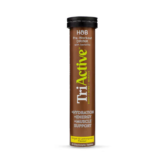 TriActive Pre-Workout Sabor Gengibre y Citronella - 20 comprimidos