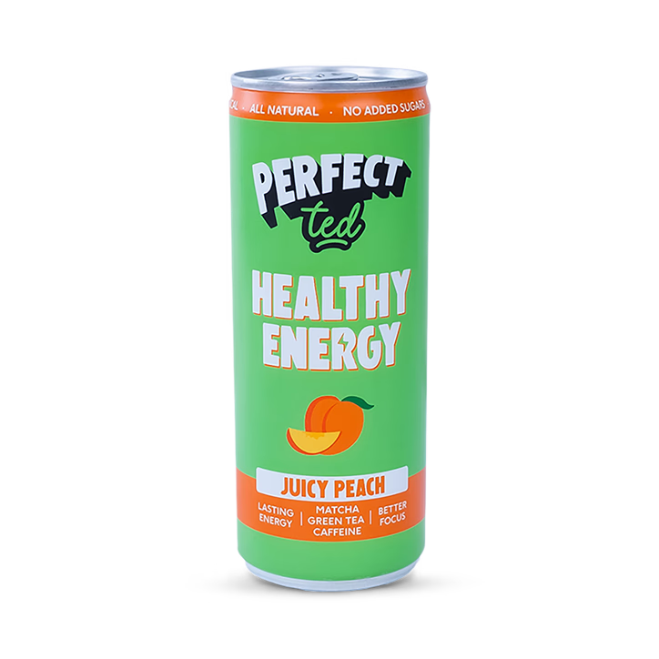 Perfect Ted Bebida Energética de Matcha de Melocotón Jugoso - 250ml