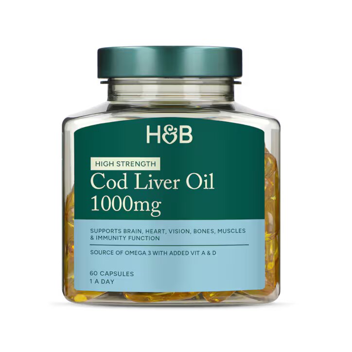 Holland & Barrett Aceite de Hígado de Bacalao 1000mg - 60 cápsulas