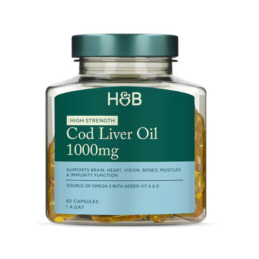 Holland & Barrett Aceite de Hígado de Bacalao 1000mg - 60 cápsulas