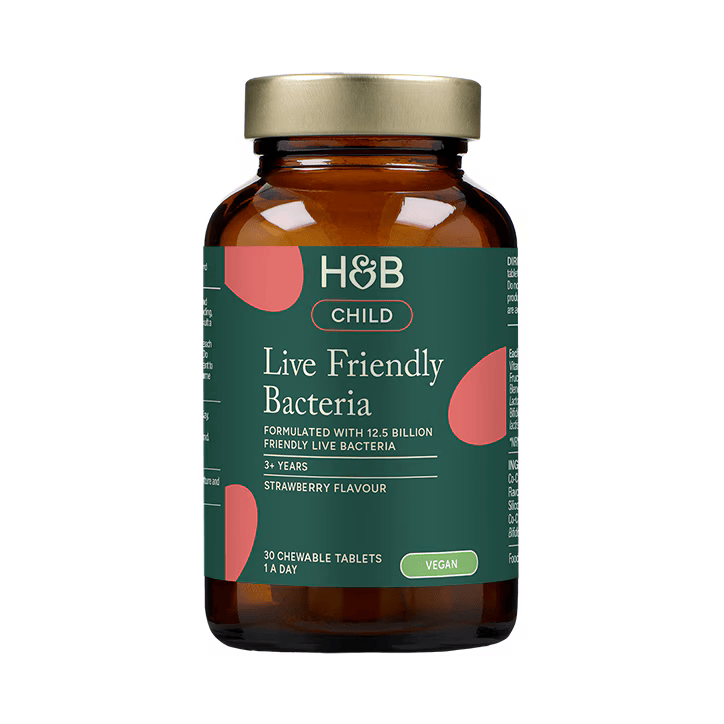 Holland & Barrett Bacterias Vivas Beneficiosas para Mayores de 3 Años - 30 Comprimidos Masticables