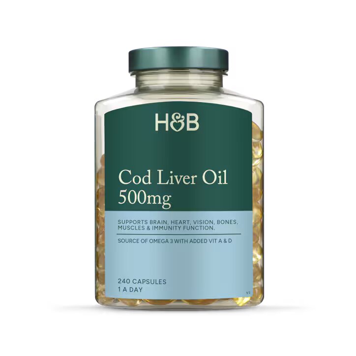 Holland & Barrett Aceite de Hígado de Bacalao 500mg - 240 cápsulas
