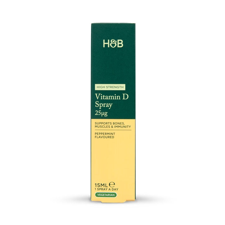 Holland & Barrett Vitamina D 25µg Alta Resistencia en Spray de Sabor Menta - 15ml