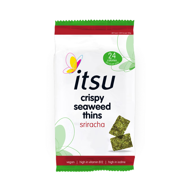 Itsu Algas Crujientes Finas con salsa Sriracha - 5g