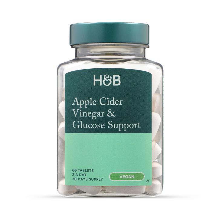 Holland & Barrett Vinagre de Manzana y Apoyo para el Control de la Glucosa - 60 Comprimidos
