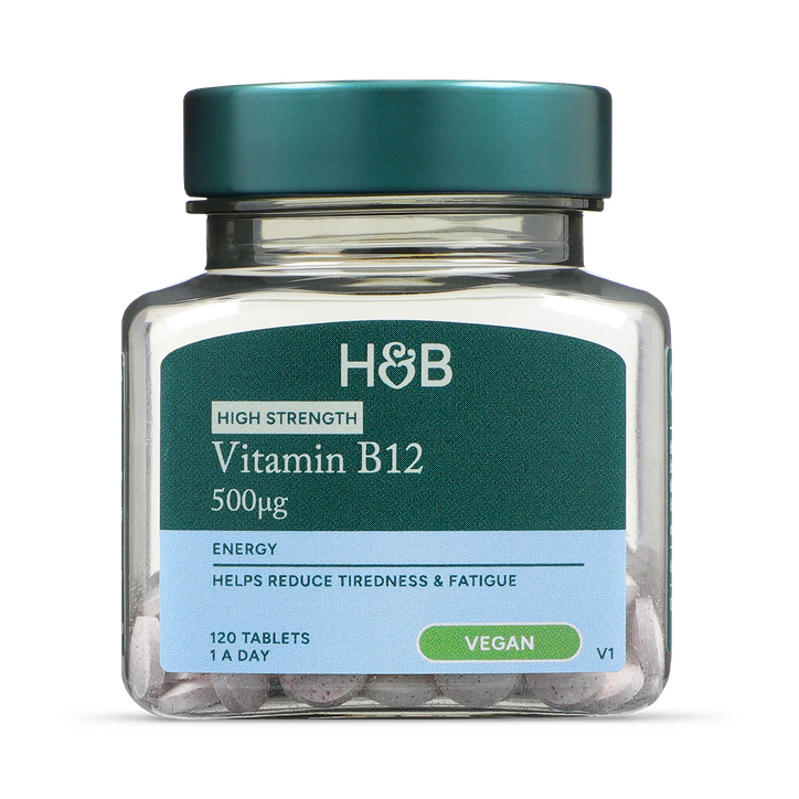 Holland & Barrett Vitamina B12 500 µg + Cianacobalamina - 120 Comprimidos