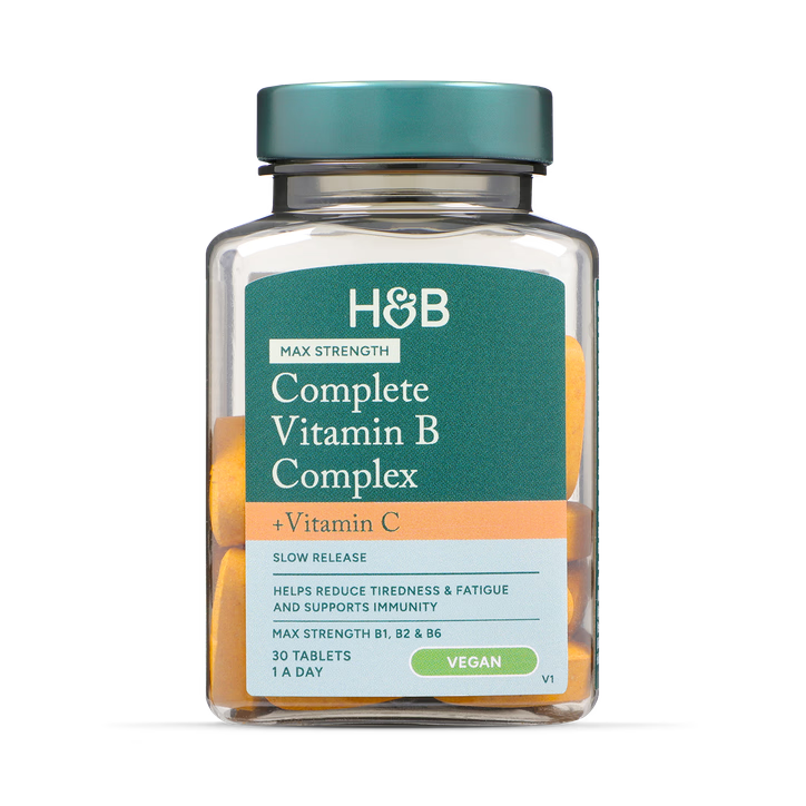 Holland & Barrett Complejo Completo de Vitamina B y Vitamina C de Maxima Potencia -30 Comprimidos