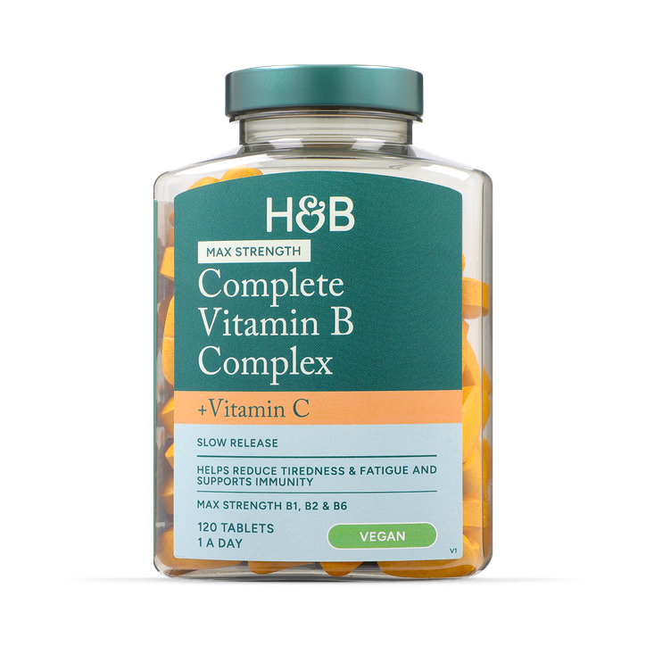 Holland & Barrett Complejo Completo de Vitamina B y Vitamina C de Maxima Potencia - 120 Comprimidos