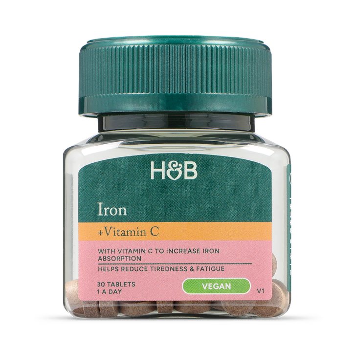 Holland & Barrett Hierro y Vitamina C 14mg - 30 Comprimidos