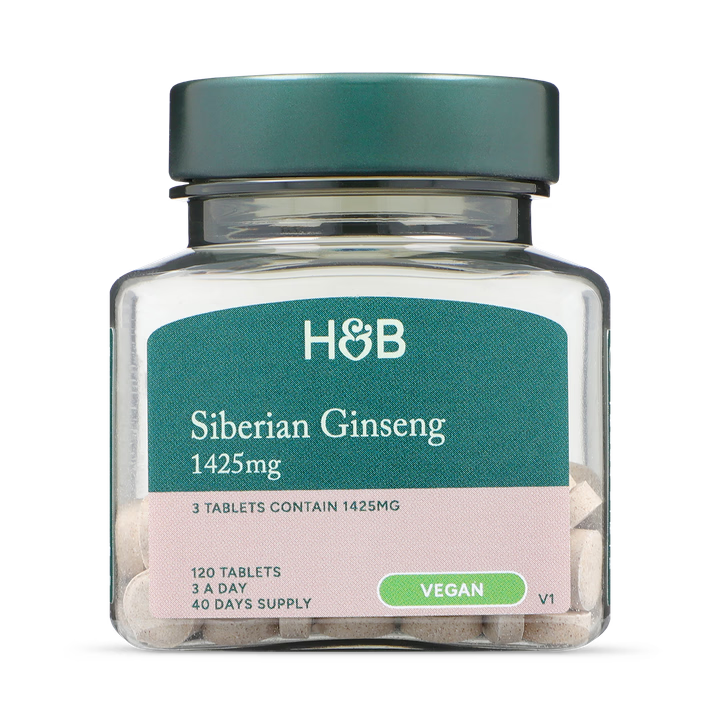 Holland & Barrett Ginseng Siberiano 1425mg - 120 Comprimidos