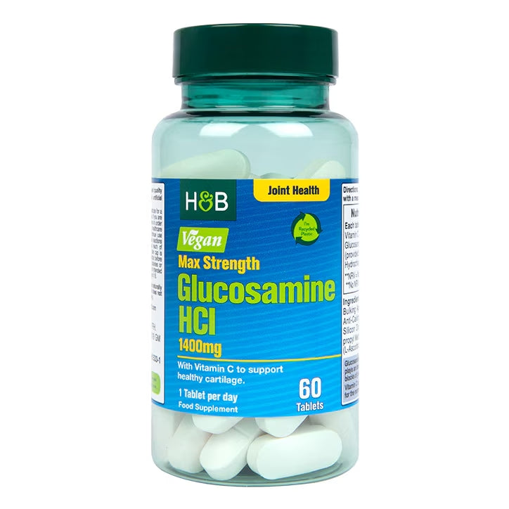 Holland & Barrett Glucosamina HCI Vegana Máxima Potencia 1400mg - 60 Comprimidos