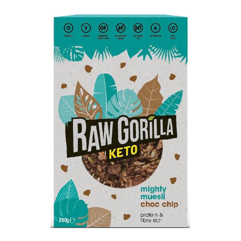 Buy Raw Gorilla Keto Muesli Poderoso con Chips de Chocolate 250g