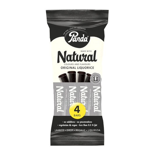 Panda Natural Pack 4x32g Barritas de Regaliz Original - 128g