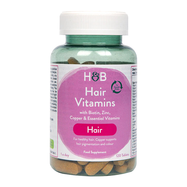 Vitaminas Para el Pelo con Biotina, Zinc, Cobre y Vitaminas - Tabletas