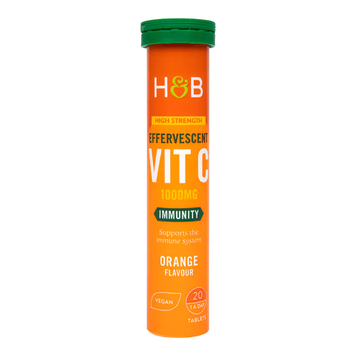 Vitamina C Efervescente Alta resistencia 1000mg Sabor Naranja - 20 Comprimidos
