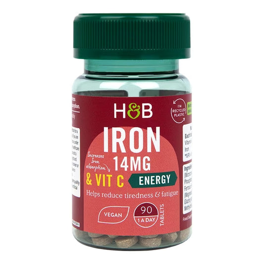Holland & Barrett Hierro y Vitamina C 14mg - 90 Comprimidos
