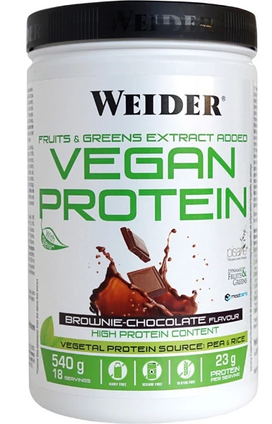 Weider Vegan Protein Sabor Brownie Chocolate - 540g
