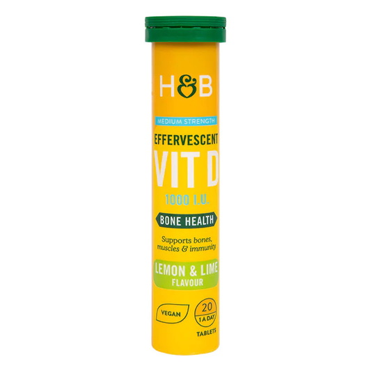 Vitamina D Efervescente 1000 I.U. Sabor Lima Limón - 20 Comprimidos