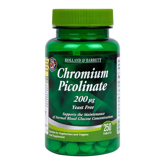 Holland & Barrett Picolinato De Cromo 200ug Sin Levadura - 250 Comprimidos