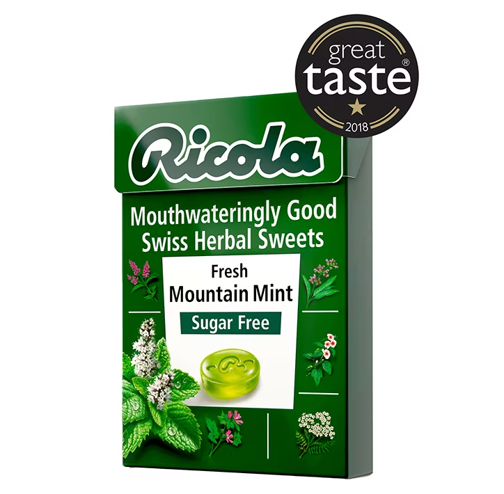 RICOLA Caramelos de hierbas suizas  Menta  Fresca de Montaña - 45g