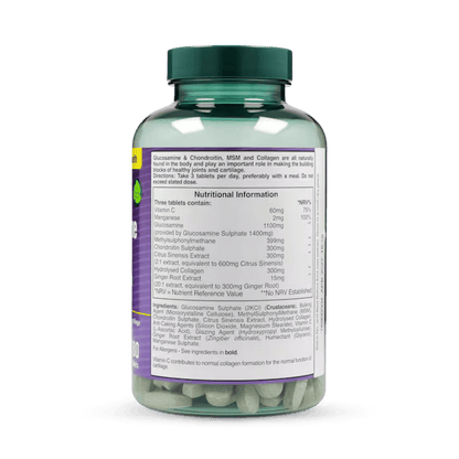Sulfato De Glucosamina + Condroitina Y MSM + Colágeno Máxima Potencia - Comprimidos