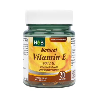 Holland & Barrett Vitamina E Natural 400 UI - 30 Cápsulas