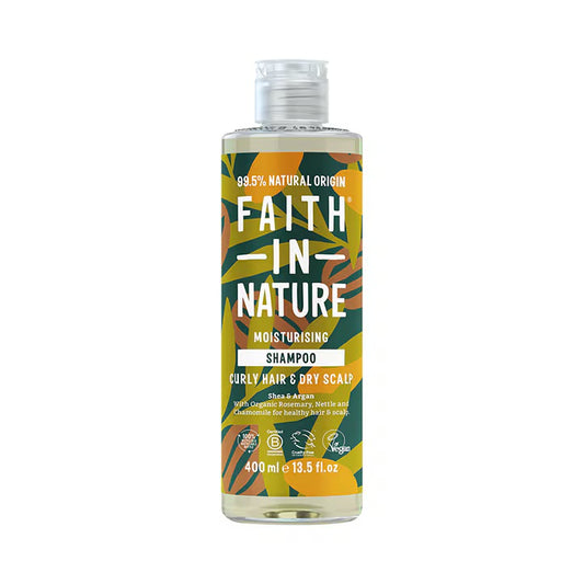 Faith in Nature Champú de Karité y Argan Para Cabello Rizado y Seco - 400ml