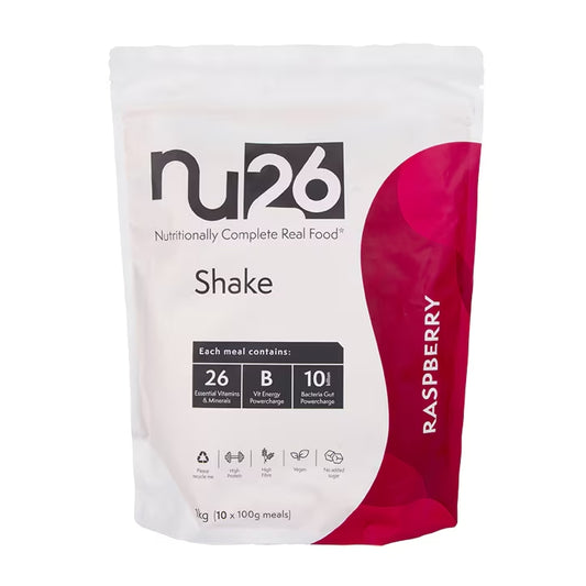 NU26 Nutritionally Complete Real Food Shake Raspberry Flavour - 1kg