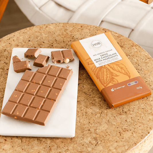 Holland & Barrett Chocolate con Leche Suizo y Avellanas - 100g