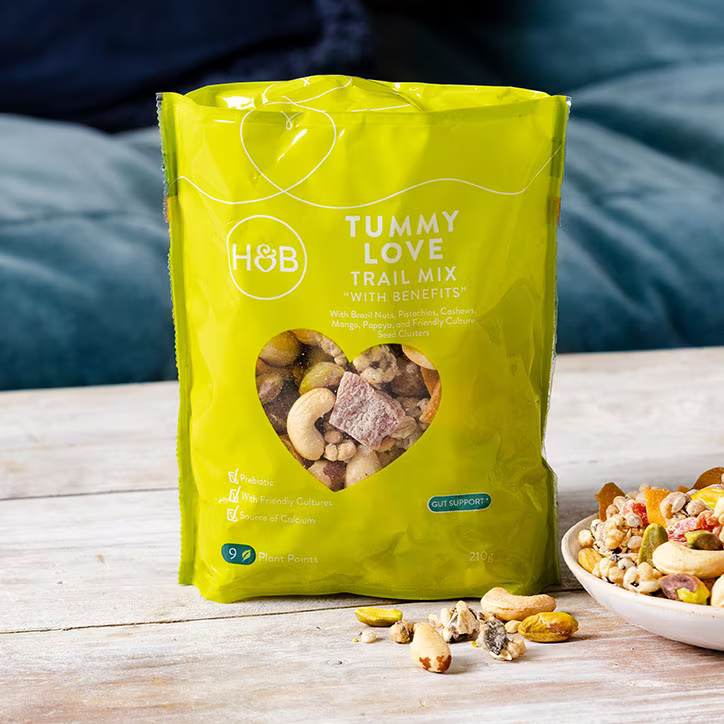 Holland & Barrett Tummy Love Trail Mix con Beneficios - 210g