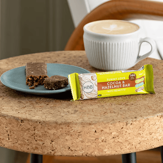 Holland & Barrett Tummy Love Barrita de Cacao y Avellanas con Beneficios - 40g