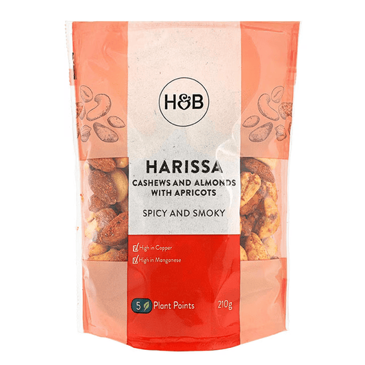 Holland & Barrett Harissa Anacardos y Almendras con Albaricoques - 210g
