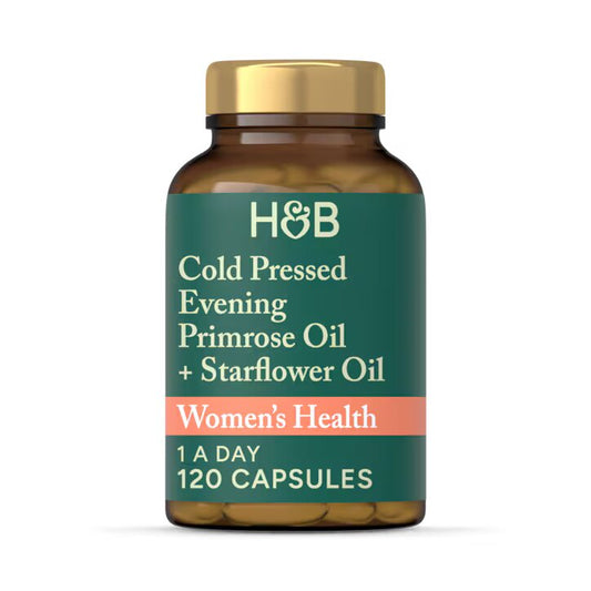 Holland & Barrett Aceite de Onagra + Borraja Prensado en Frío 1000 mg - 120 Cápsulas