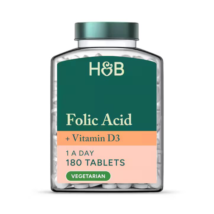 Holland & Barrett Ácido Fólico y Vitamina D3 - 180 comprimidos
