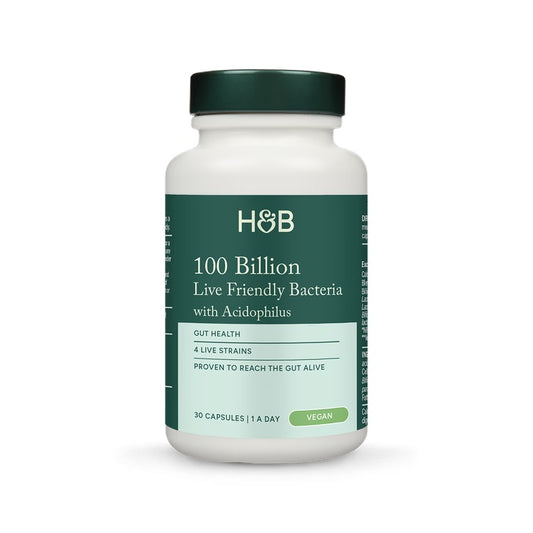 Holland & Barrett 100.000 Millones de Bacterias Vivas Beneficiosas con Acidophilus - 30 Cápsulas