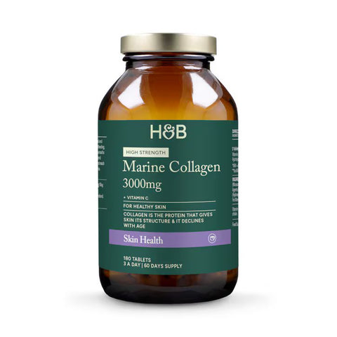 Holland & Barrett Colágeno Marino 3000mg con Vitamina C Alta Potencia - Comprimidos
