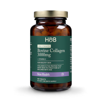 Holland & Barrett Colágeno Bovino 3000mg + Vitamina C Alta Potencia - Suplemento Nutricional