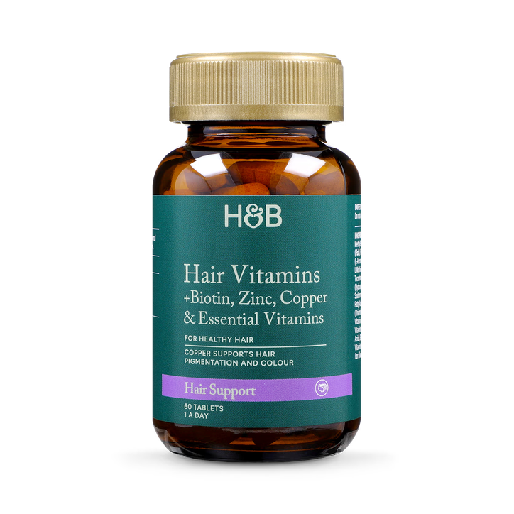 Holland & Barrett Vitamina para el Cabello + Biotina, Zinc, Cobre y Vitaminas Esenciales - 60 comprimidos