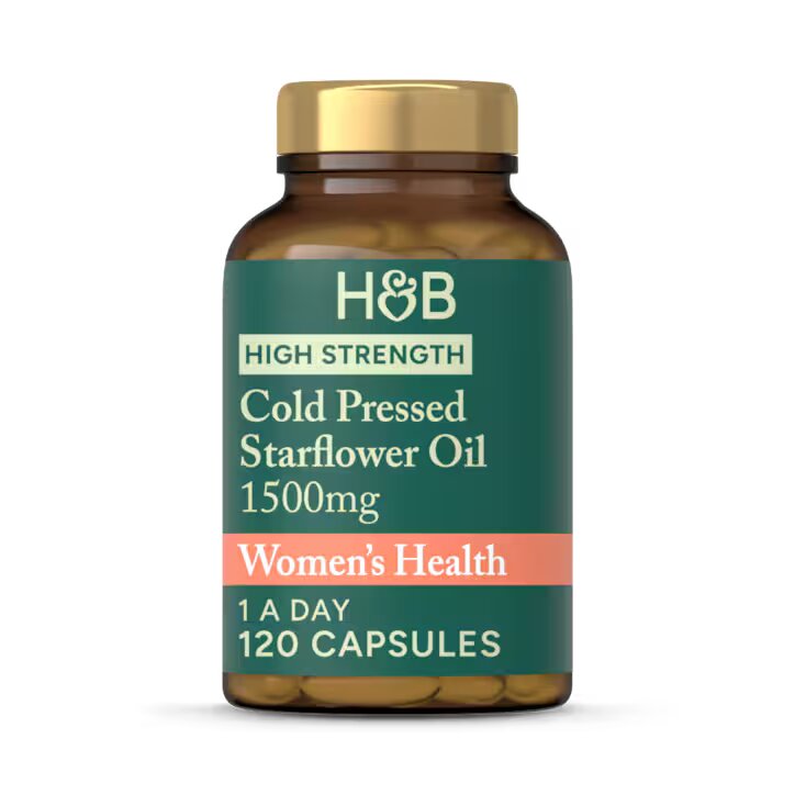 Holland & Barrett Aceite de Borraja Prensado en Frío de Alta Potencia 1500 mg - 120 Cápsulas