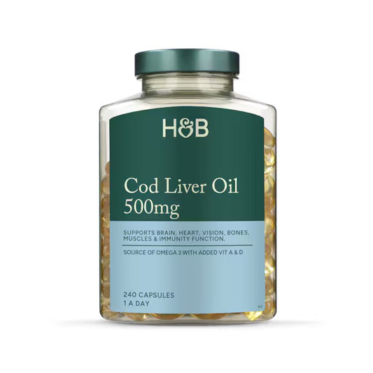Holland & Barrett Aceite de Hígado de Bacalao 500mg - 240 cápsulas
