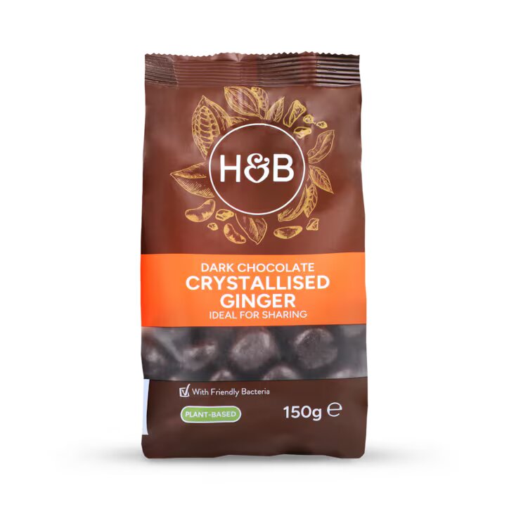 Holland & Barrett Jengibre Cristalizado con Chocolate negro - 150 g