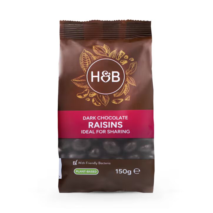 Holland & Barrett Pasas con Chocolate Negro - 150g